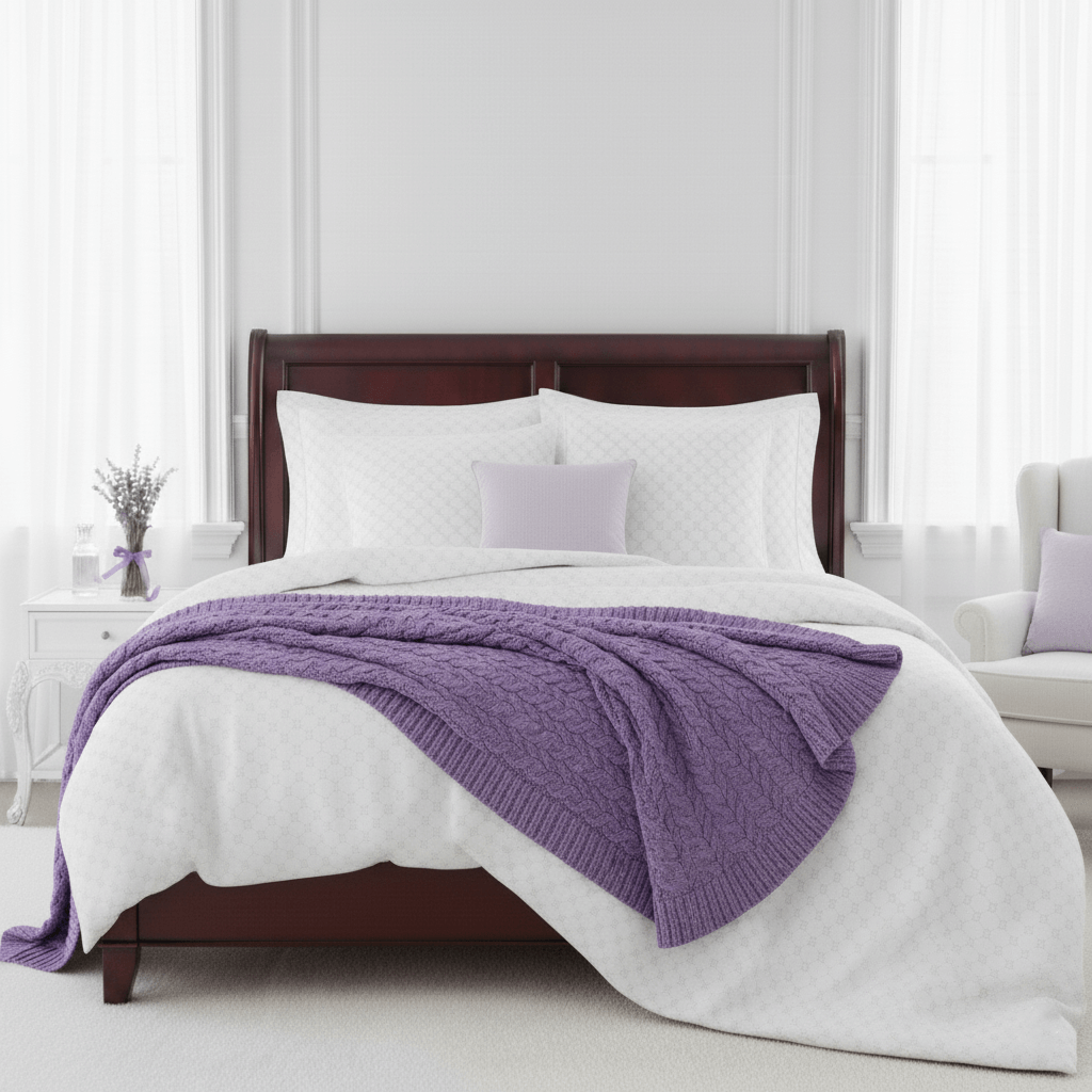 Zdjęcie sypialni z zaścielonym łóżkiem